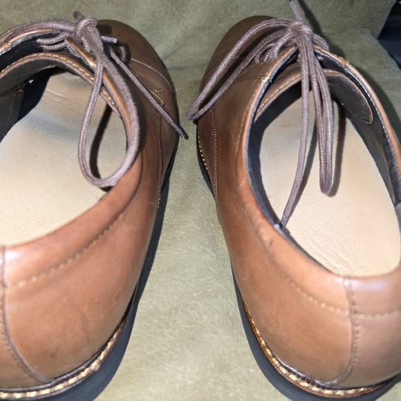 Apex  Lexington Cap Toe Leather Oxford Comfort Mens Shoes Size 11 Wide - Picture 7 of 15